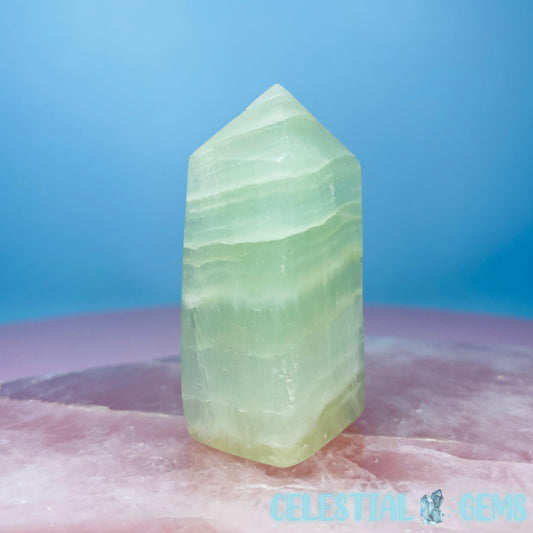 Pistachio Calcite Small Obelisk Tower