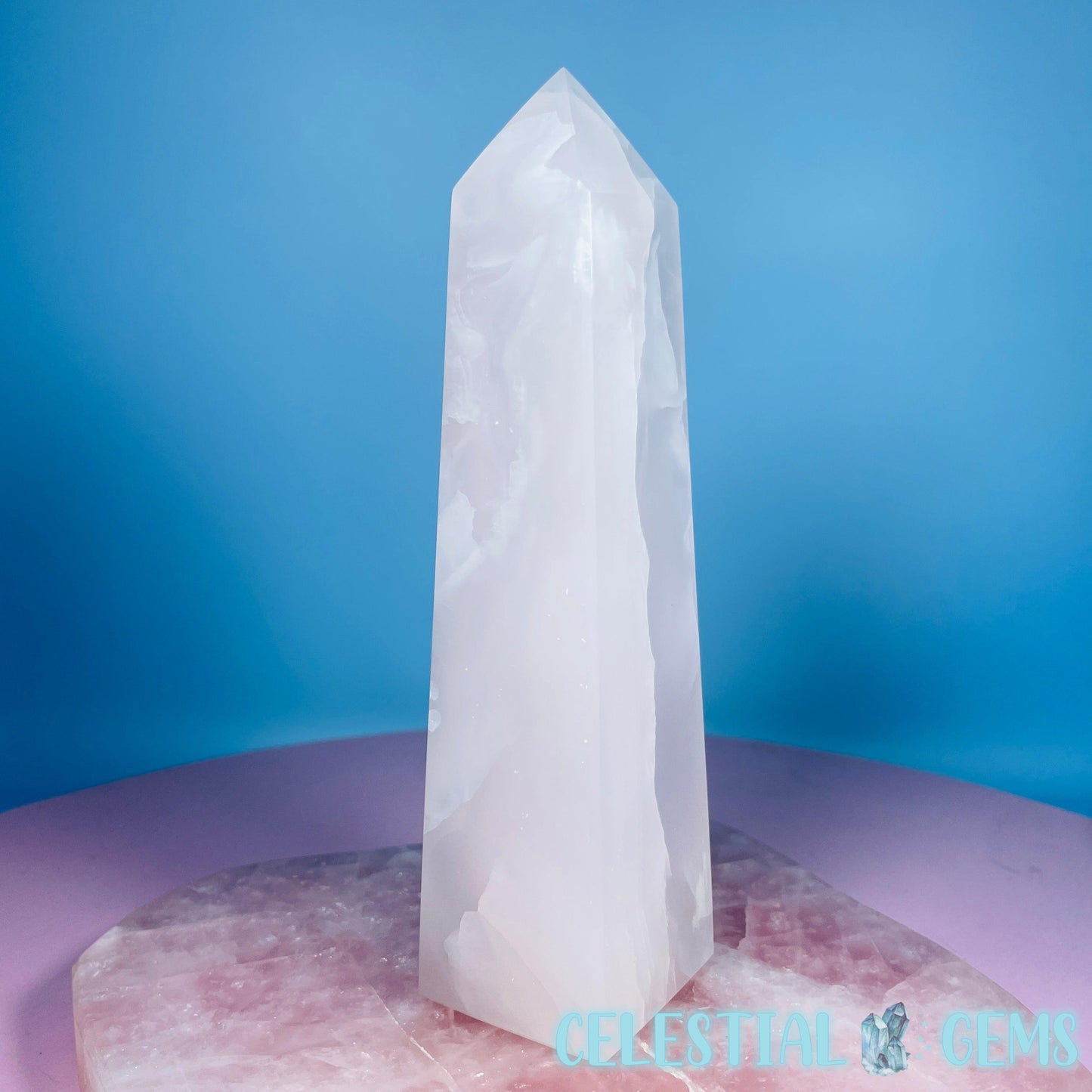 Mangano UV Calcite Large Obelisk Tower