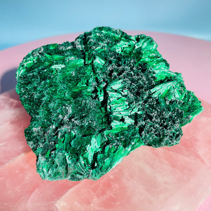 Velvet Silky Malachite Medium Raw Cluster Specimen (Video)