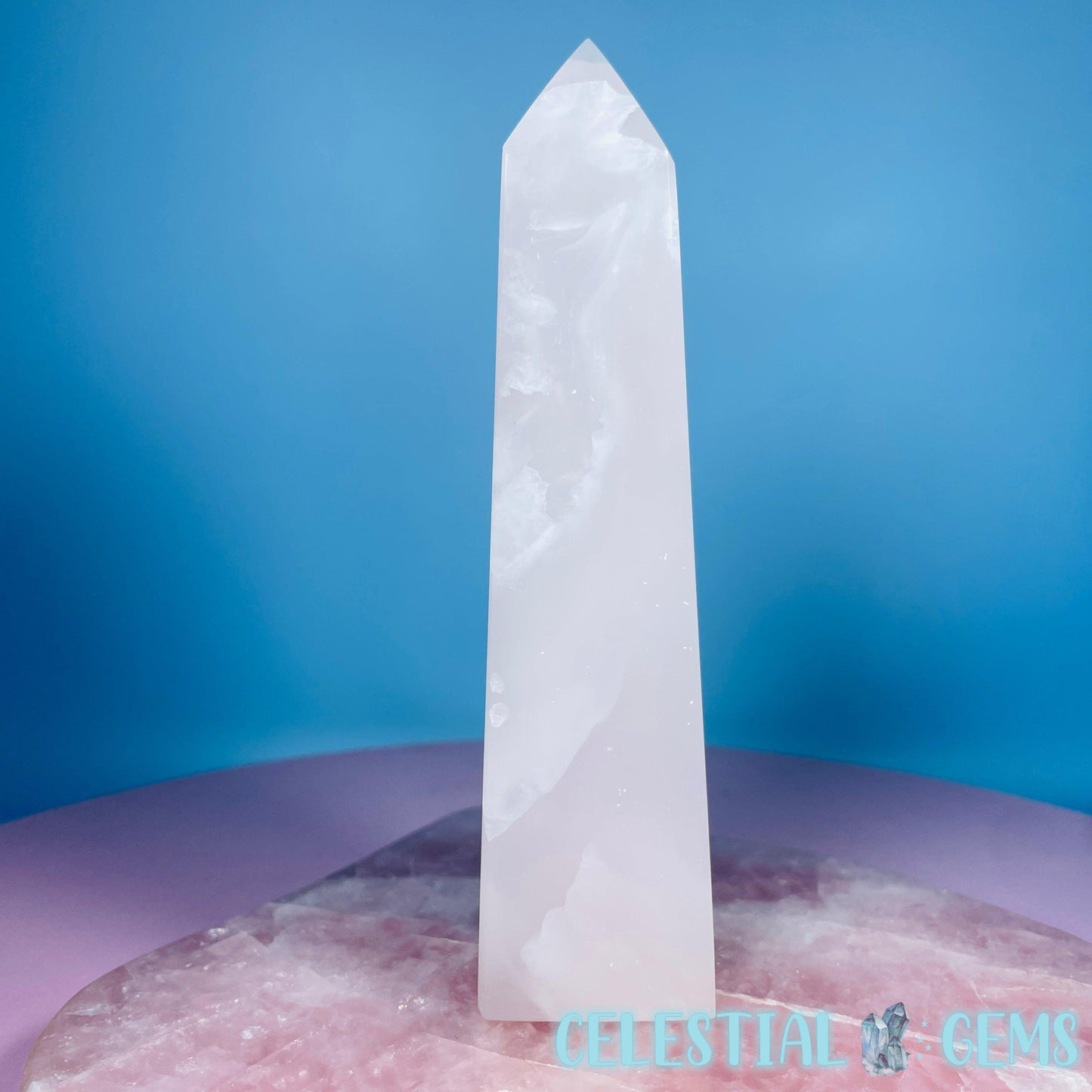 Mangano UV Calcite Large Obelisk Tower