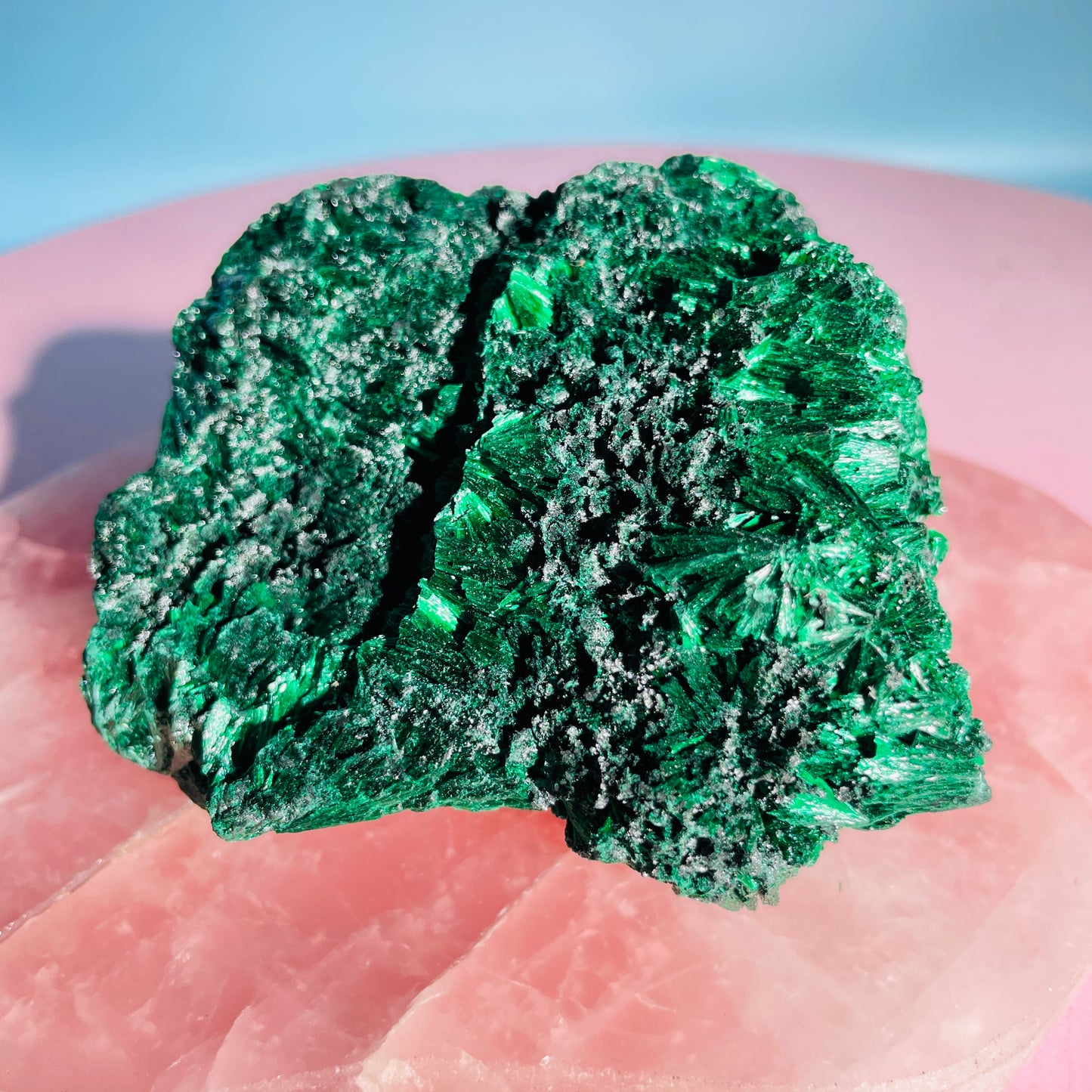 Velvet Silky Malachite Medium Raw Cluster Specimen (Video)