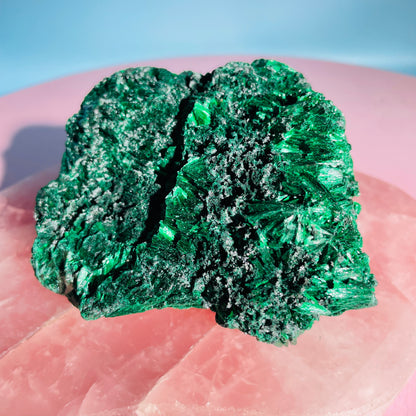 Velvet Silky Malachite Medium Raw Cluster Specimen (Video)