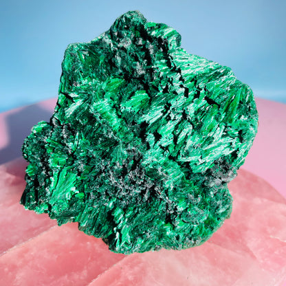 Velvet Silky Malachite Medium Raw Cluster Specimen (Video)