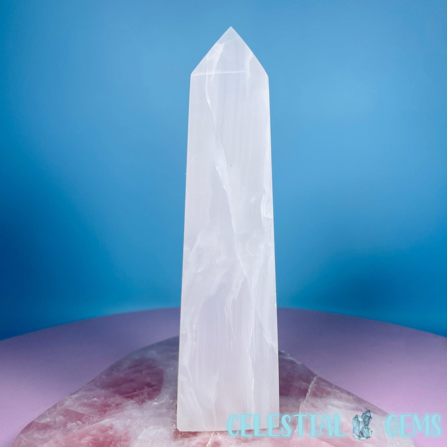 Mangano UV Calcite Large Obelisk Tower