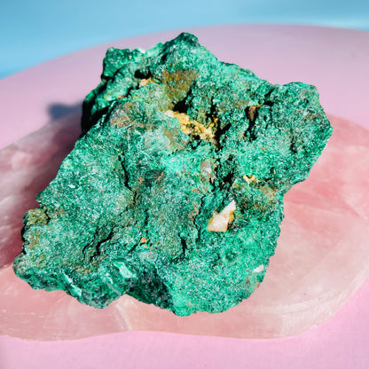 Velvet Silky Malachite Medium Raw Cluster Specimen (Video)