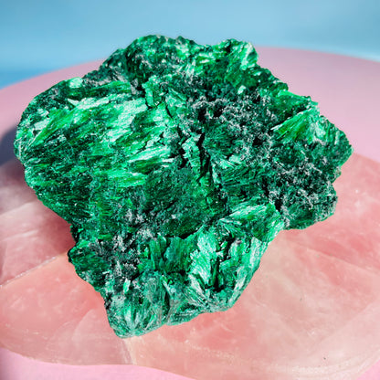 Velvet Silky Malachite Medium Raw Cluster Specimen (Video)