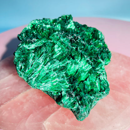 Velvet Silky Malachite Medium Raw Cluster Specimen (Video)