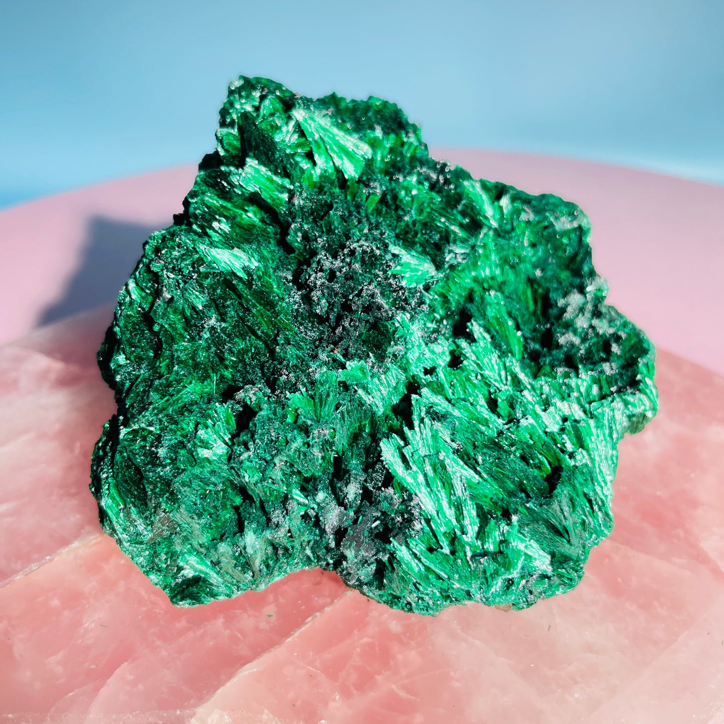 Velvet Silky Malachite Medium Raw Cluster Specimen (Video)