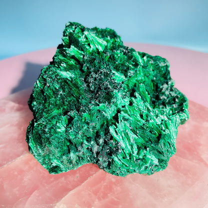Velvet Silky Malachite Medium Raw Cluster Specimen (Video)