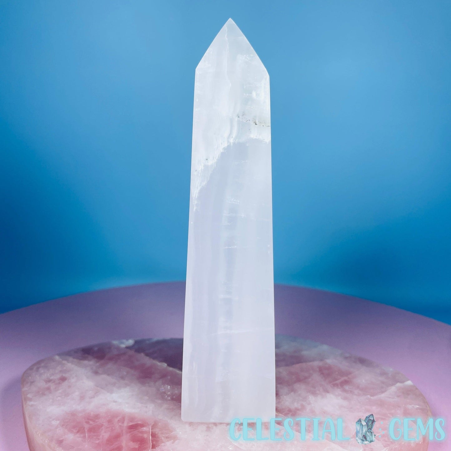 Mangano UV Calcite Large Obelisk Tower