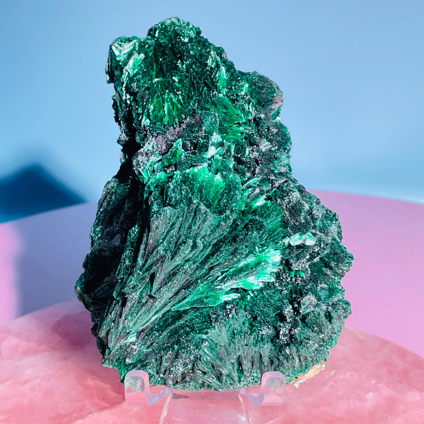 Velvet Silky Malachite Medium Raw Cluster Specimen (Video)