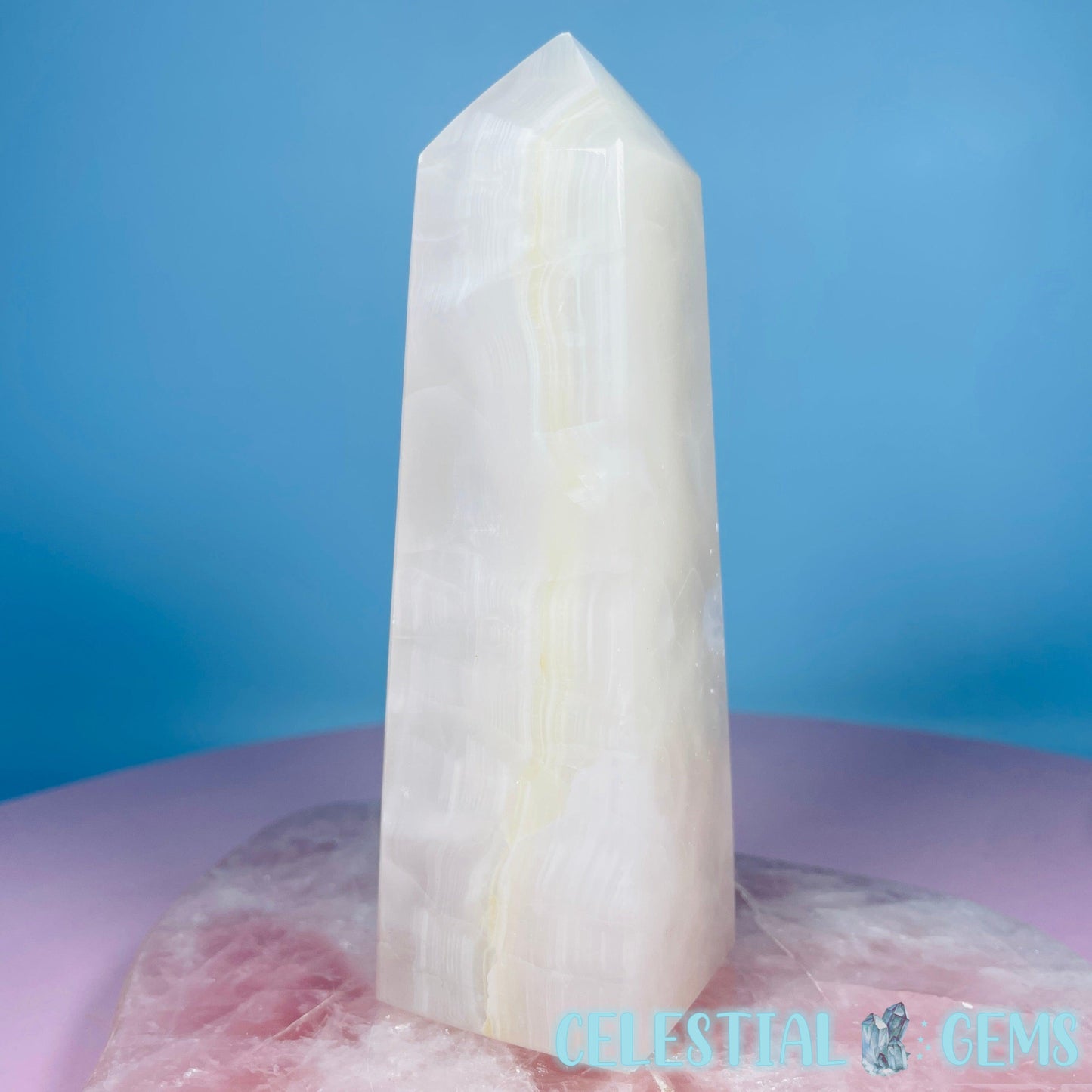 Mangano UV Calcite Medium Chunky Obelisk Tower