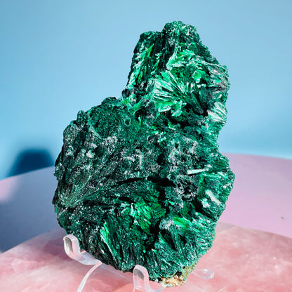 Velvet Silky Malachite Medium Raw Cluster Specimen (Video)