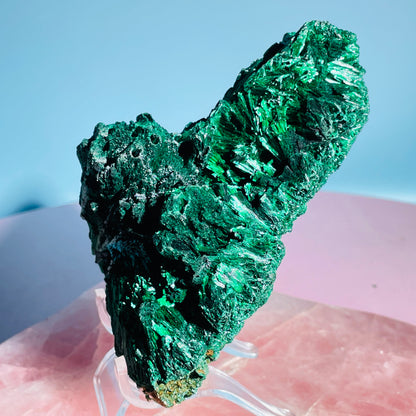 Velvet Silky Malachite Medium Raw Cluster Specimen (Video)