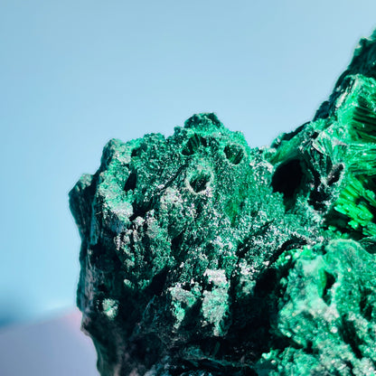 Velvet Silky Malachite Medium Raw Cluster Specimen (Video)