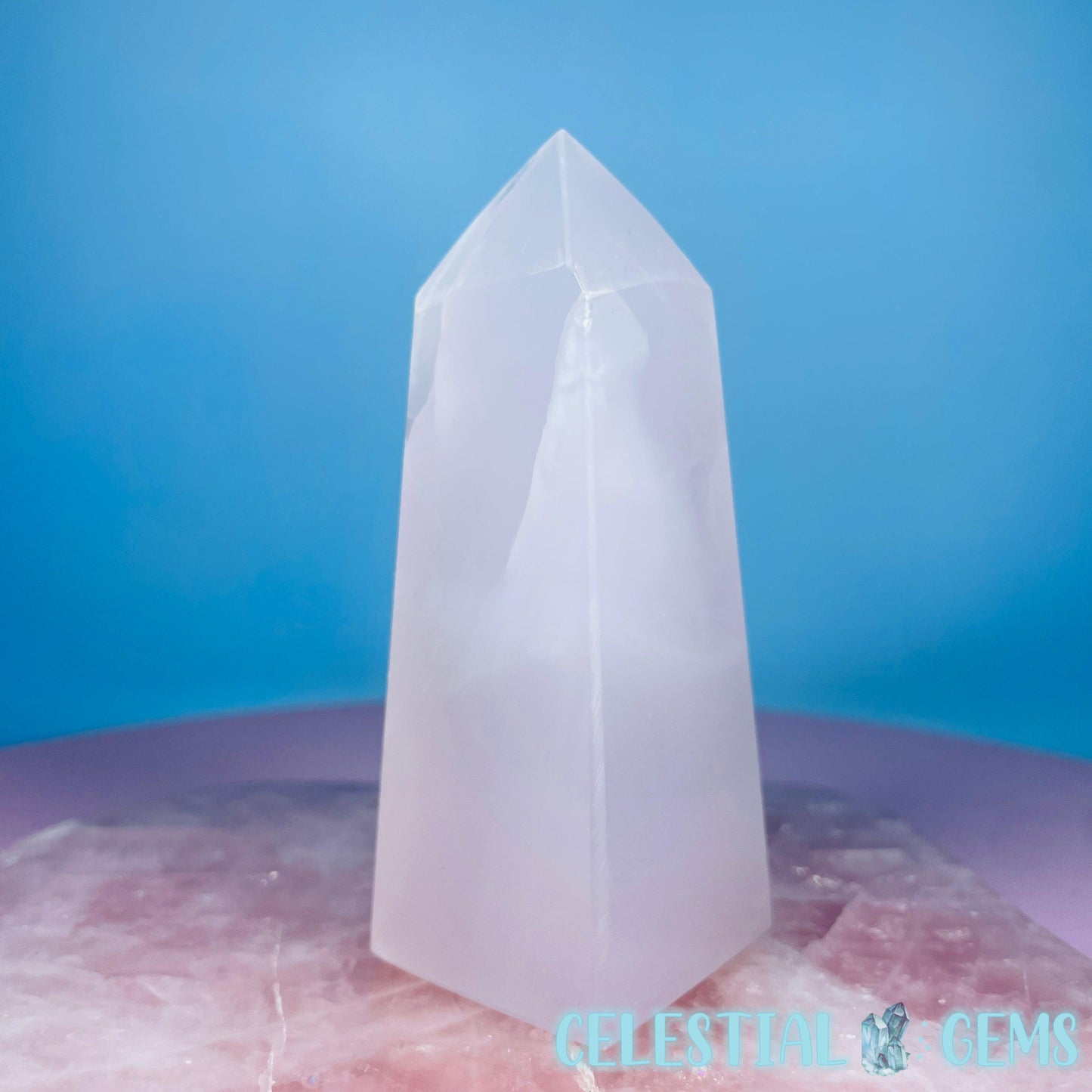 Mangano UV Calcite Small Chunky Obelisk Tower