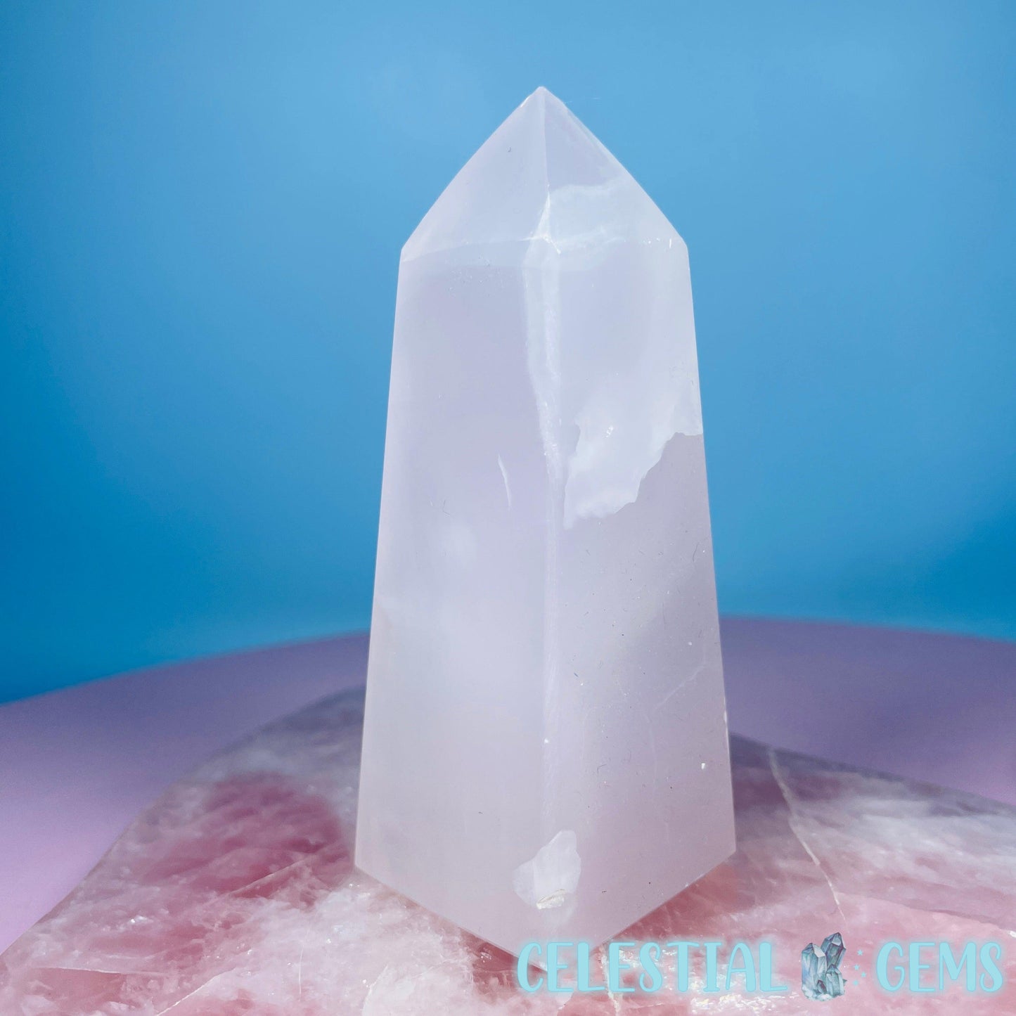 Mangano UV Calcite Small Chunky Obelisk Tower