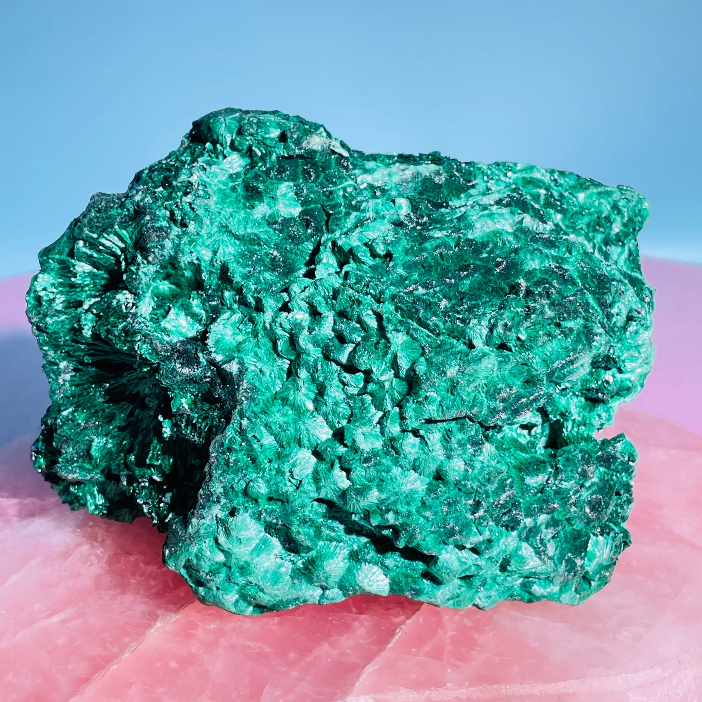 Velvet Silky Malachite Medium Raw Cluster Specimen (Video)