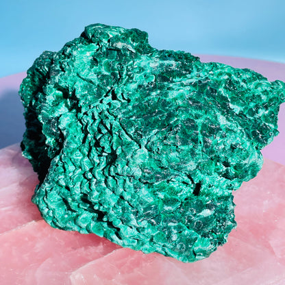 Velvet Silky Malachite Medium Raw Cluster Specimen (Video)