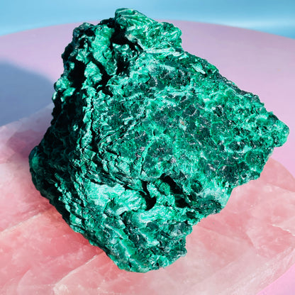 Velvet Silky Malachite Medium Raw Cluster Specimen (Video)