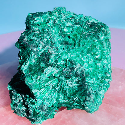 Velvet Silky Malachite Medium Raw Cluster Specimen (Video)