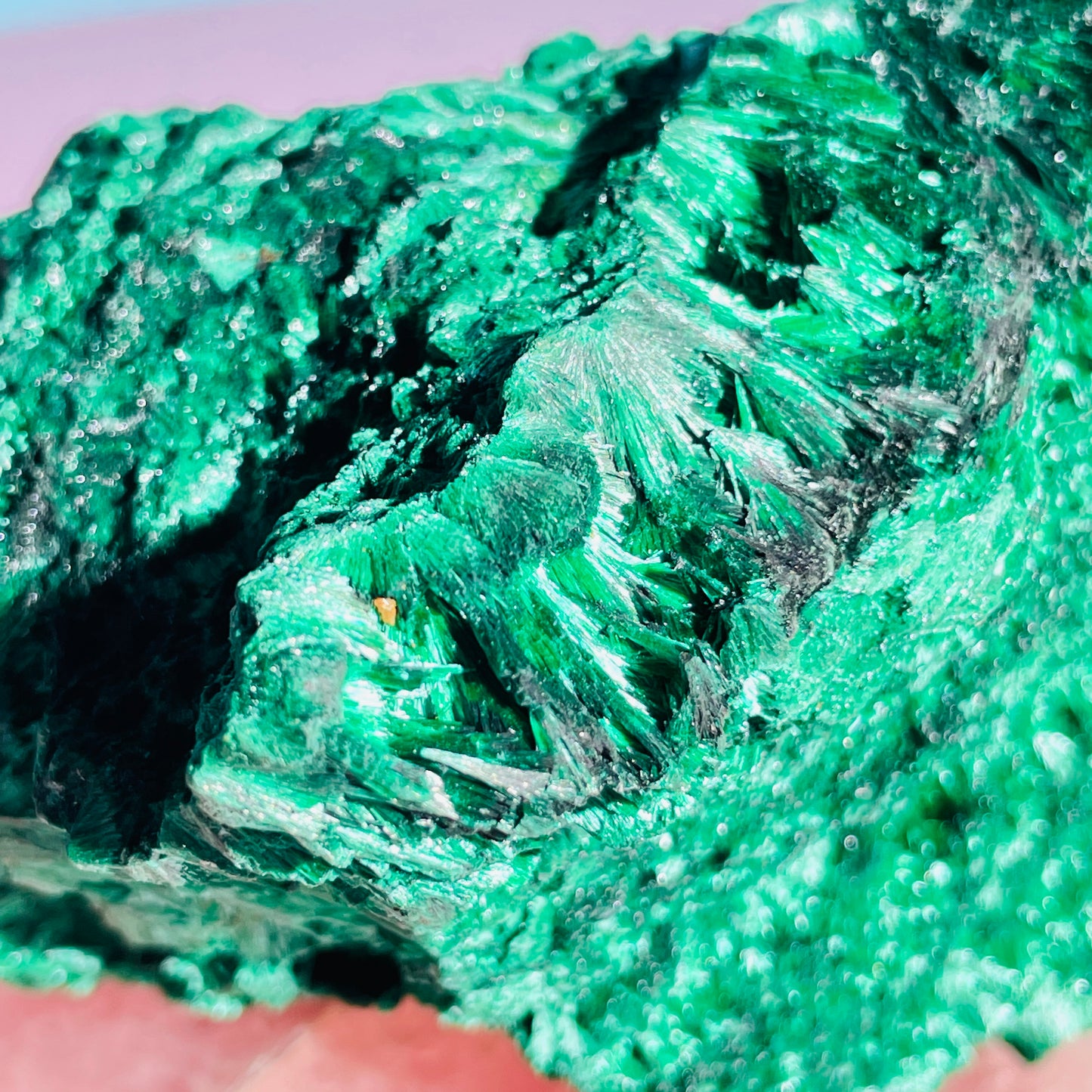 Velvet Silky Malachite Medium Raw Cluster Specimen (Video)