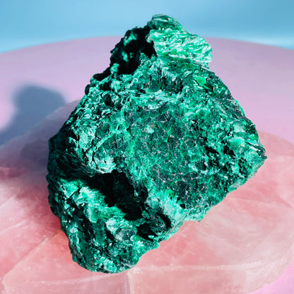 Velvet Silky Malachite Medium Raw Cluster Specimen (Video)