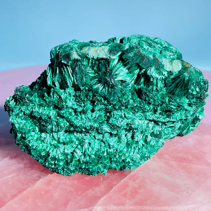Velvet Silky Malachite Medium Raw Cluster Specimen (Video)