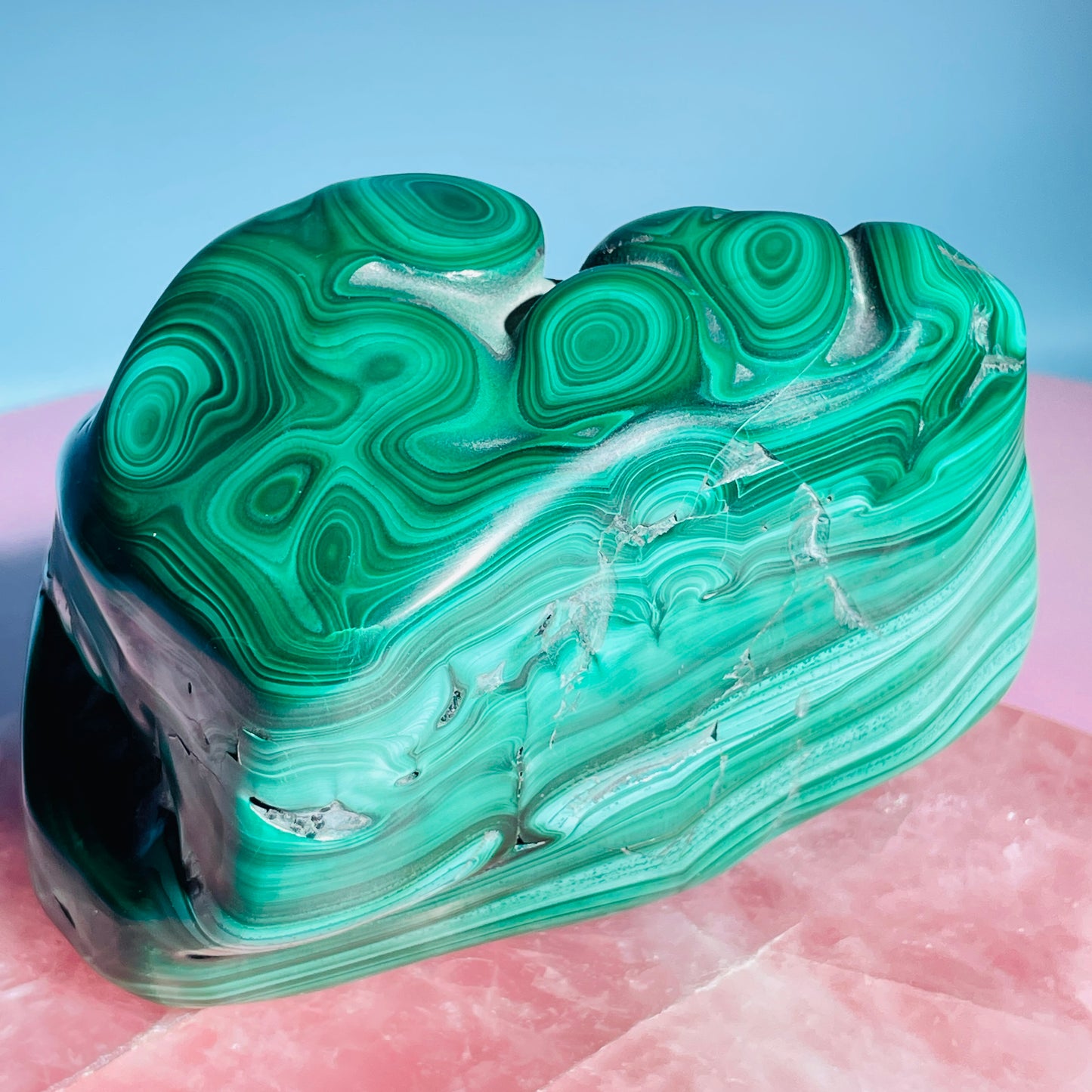Malachite Semi-Polished Large Chunky Freeform