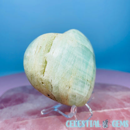 Pistachio Calcite Heart Medium Carving