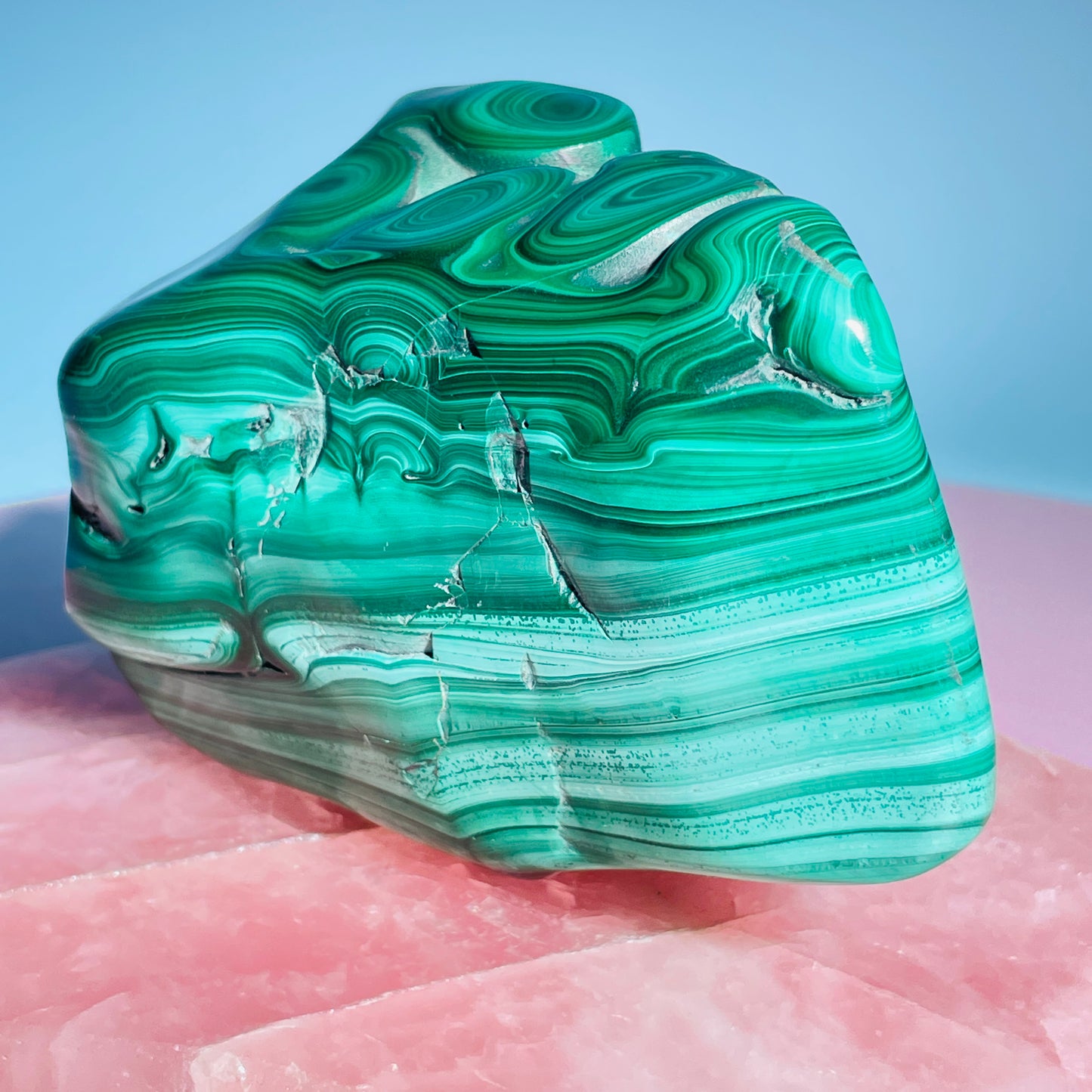 Malachite Semi-Polished Large Chunky Freeform