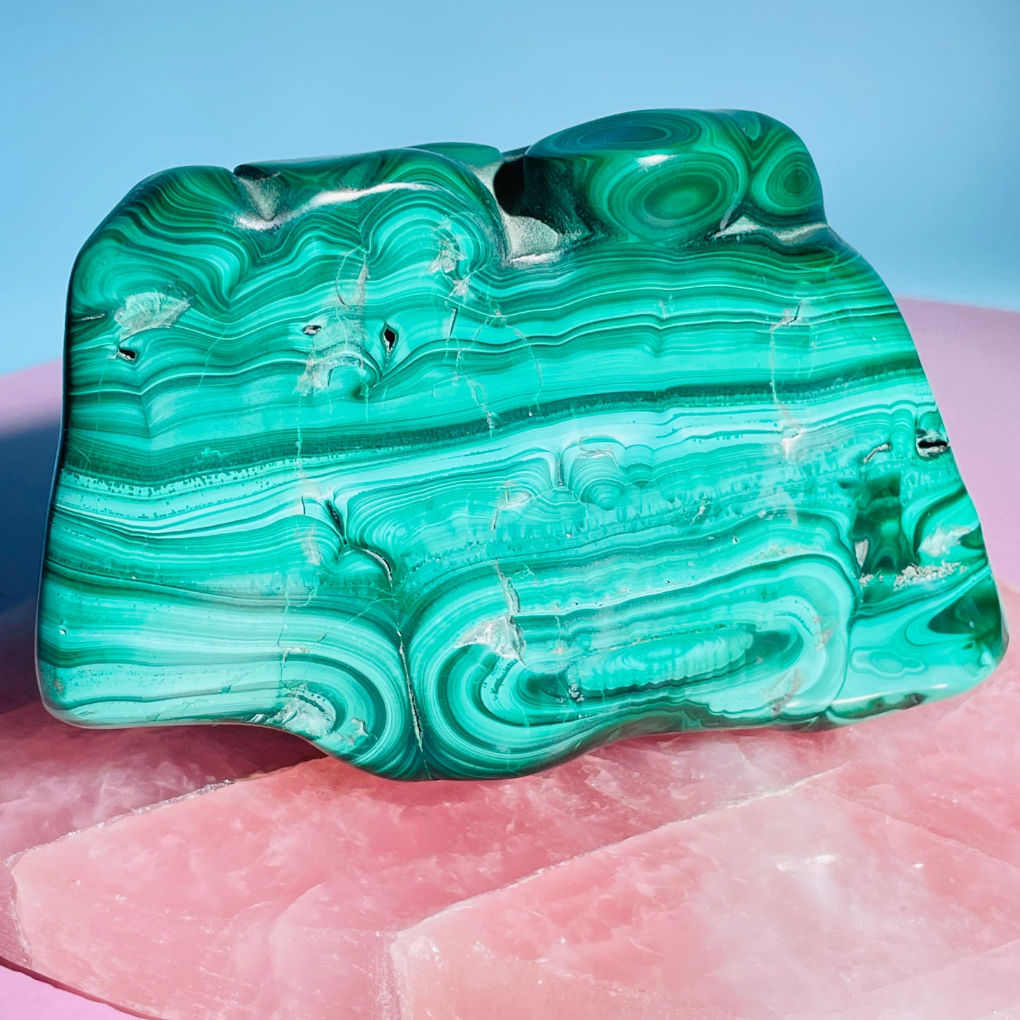 Malachite Semi-Polished Large Chunky Freeform