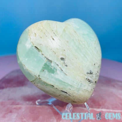 Pistachio Calcite Heart Medium Carving