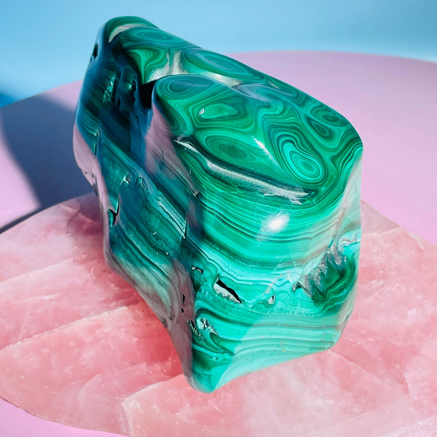 Malachite Semi-Polished Large Chunky Freeform