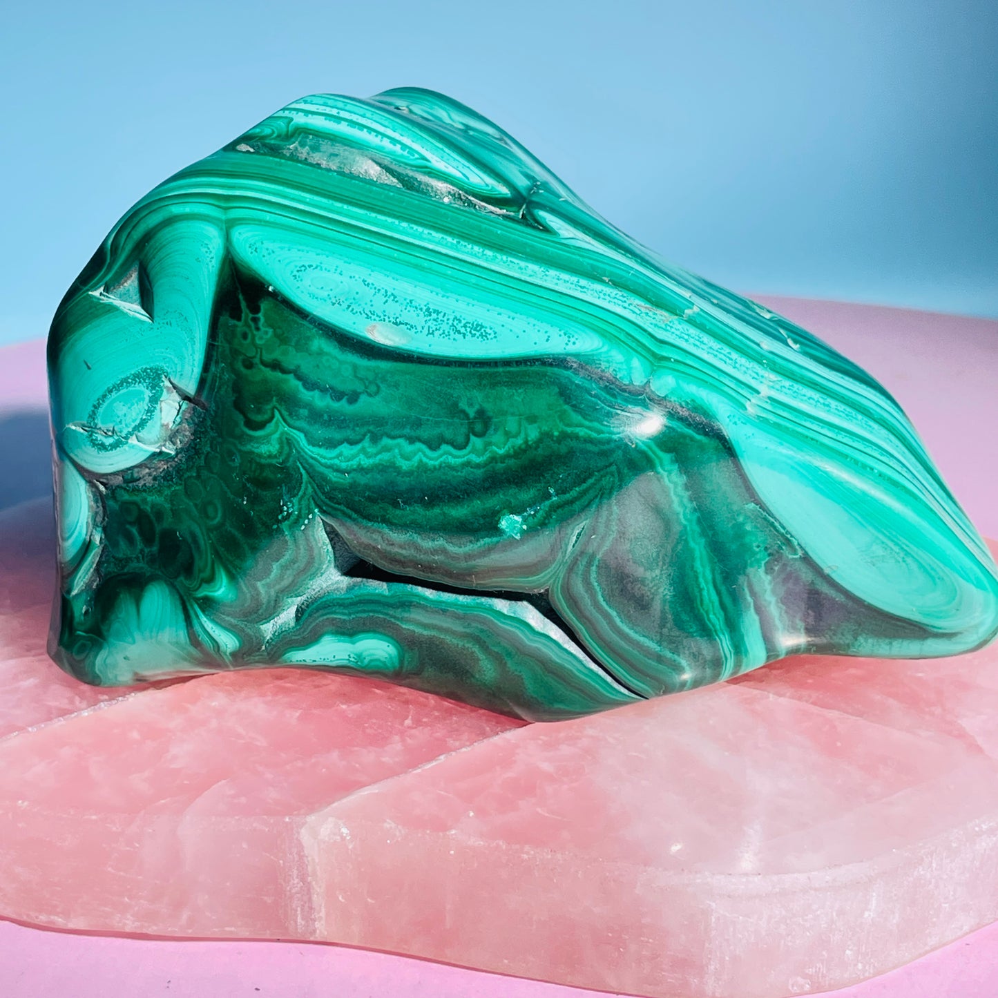 Malachite Semi-Polished Large Chunky Freeform