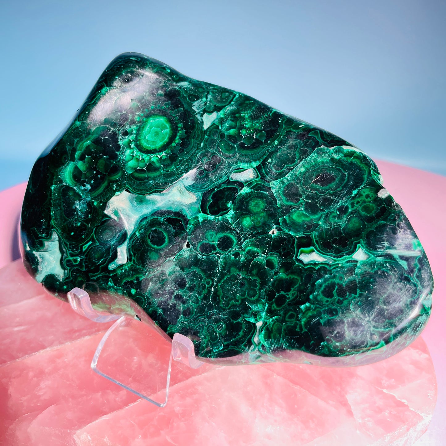 Dark Malachite Semi-Polished Medium Freeform