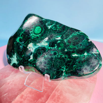 Dark Malachite Semi-Polished Medium Freeform