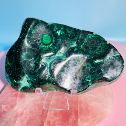 Dark Malachite Semi-Polished Medium Freeform