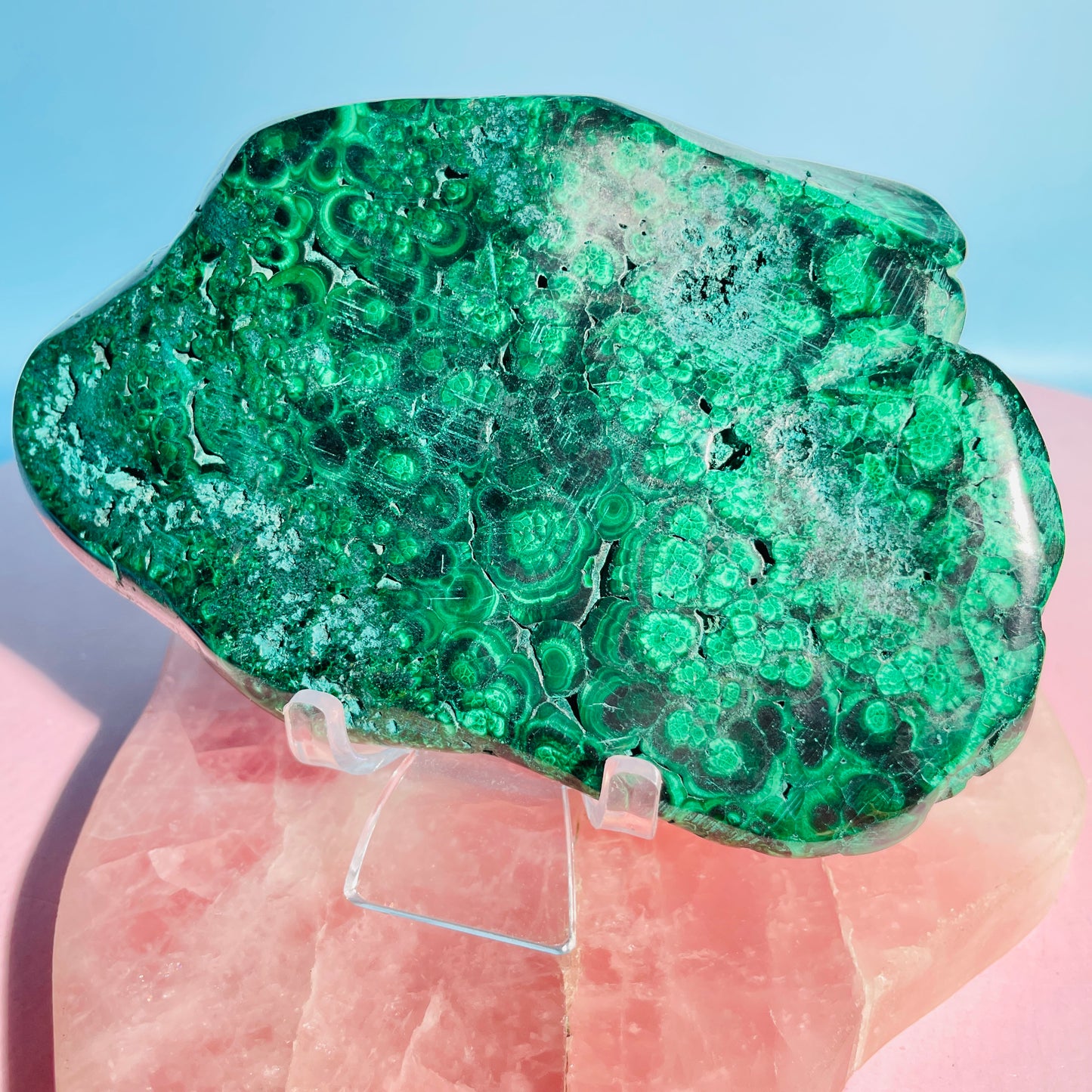 Dark Malachite Semi-Polished Medium Freeform