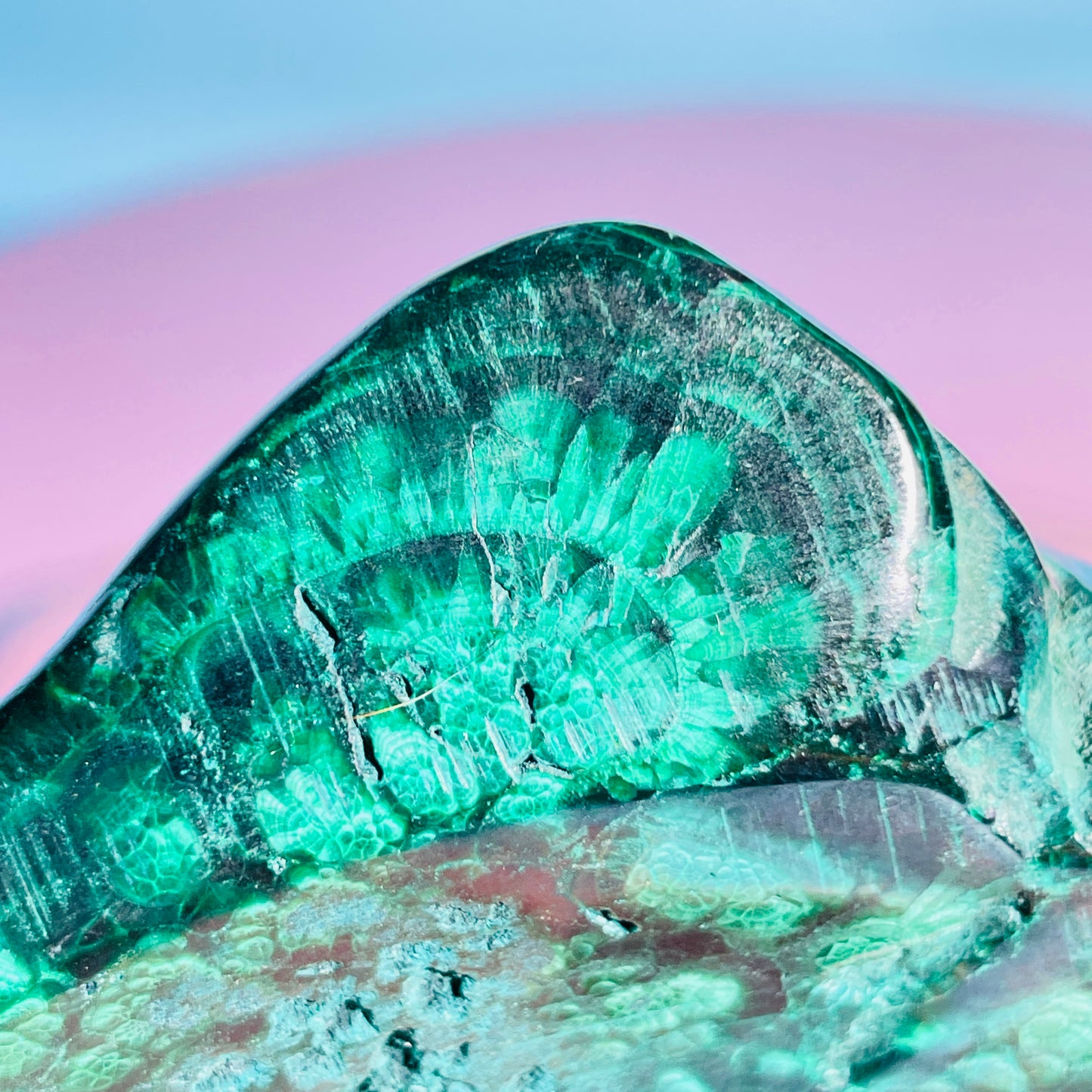 Dark Malachite Semi-Polished Medium Freeform