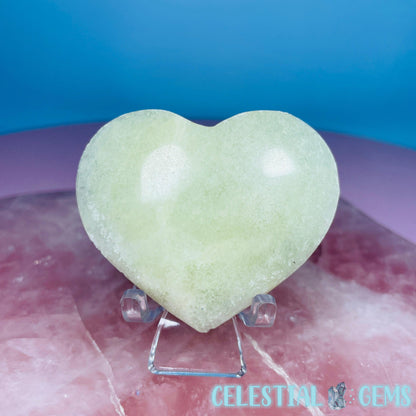 Pistachio Calcite Heart Medium Carving