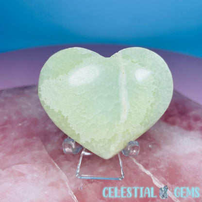 Pistachio Calcite Heart Medium Carving