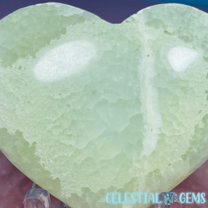 Pistachio Calcite Heart Medium Carving