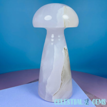 Mangano UV Calcite Mushroom Medium Carving