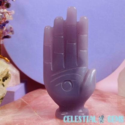 Purple Fluorite Third Eye Hand Carving