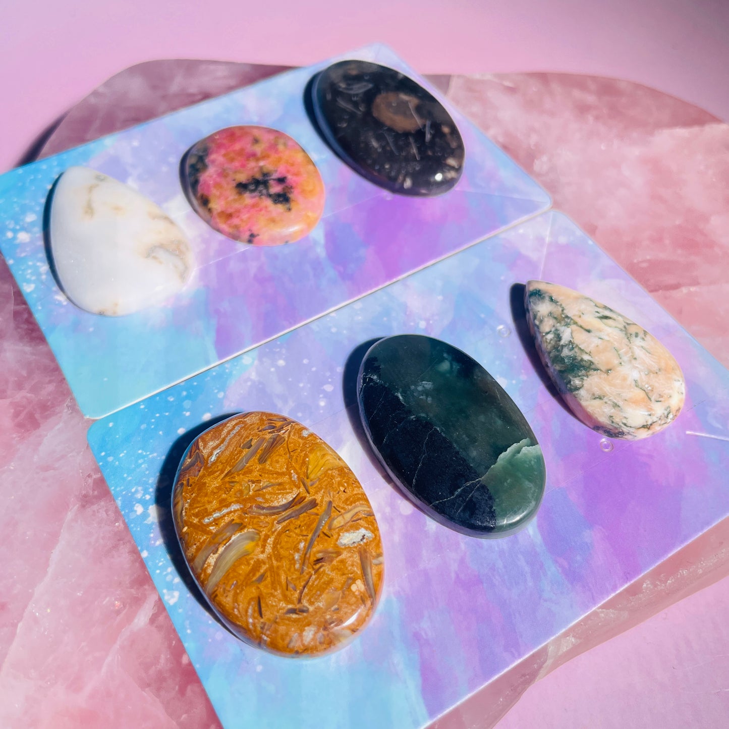 Mixed Crystal Cabochon Set of 6