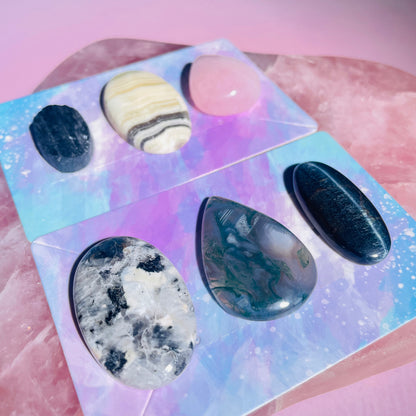 Mixed Crystal Cabochon Set of 6 (Video)