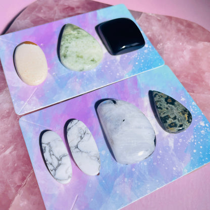 Mixed Crystal Cabochon Set of 7 (Video)