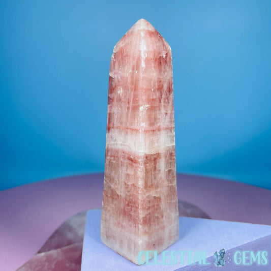 Rose Calcite Small Obelisk Tower