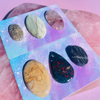 Mixed Crystal Cabochon Set of 6